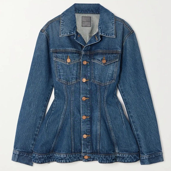 Goldsign ‘Benning’ Peplum Denim Jacket - Picture 6 of 7
